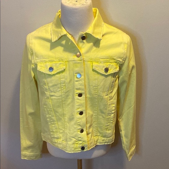 C’est Toi Yellow Denim Jacket – NWT – Size Large - Picture 3 of 9